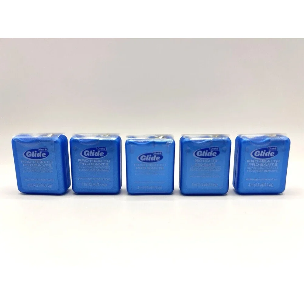 Oral-B GLIDE Pro-Health Advanced Fresh Mint Dental Floss 4m, 4.3yd - Lot of 5